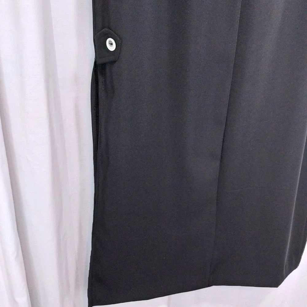 GIORGIO FIORLINI Collection A-Line Dressy Maxi Skirt Size 10 Black Side‎ Slit
